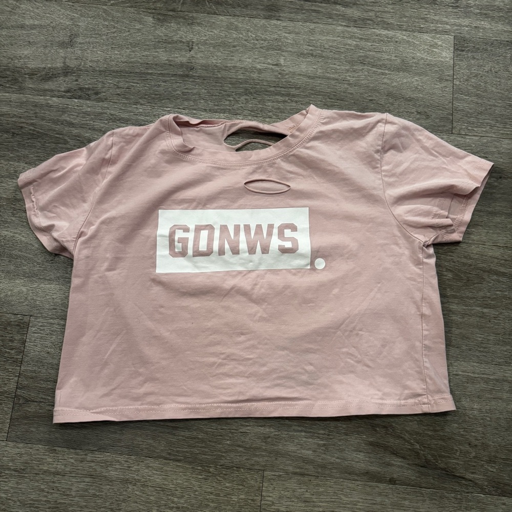 GDNWS “Good News” Pink Women's Crop Top